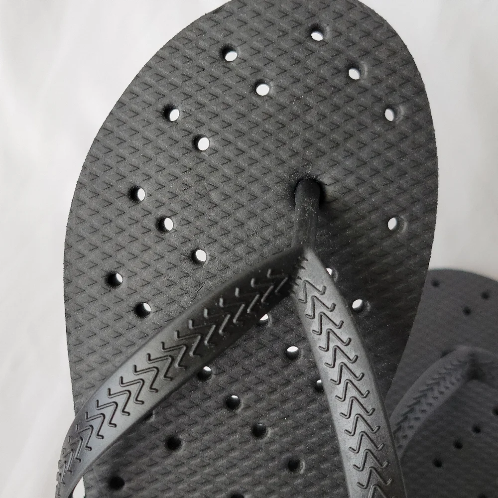 Shower Shoes Black Thong Flip Flop Sandals